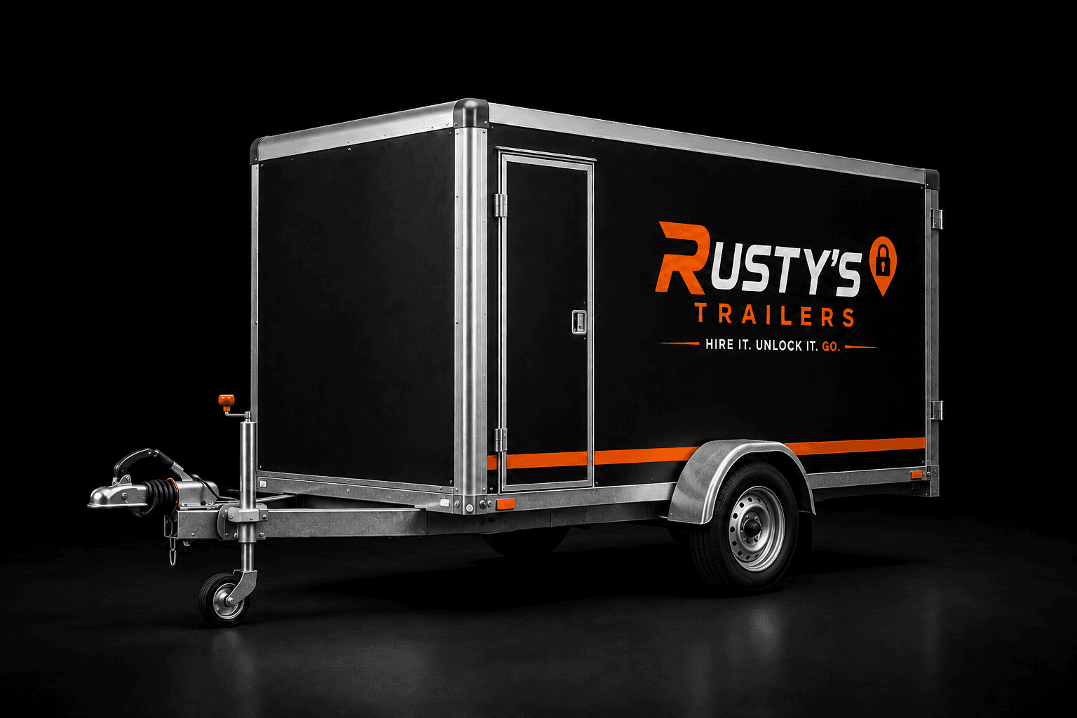 Rusty’s Trailers single-axle braked enclosed box trailer